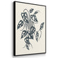 Growing Leaves IV - Framed Premium Gallery Wrapped Canvas L Frame 3 Piece Set - Ready to Hang