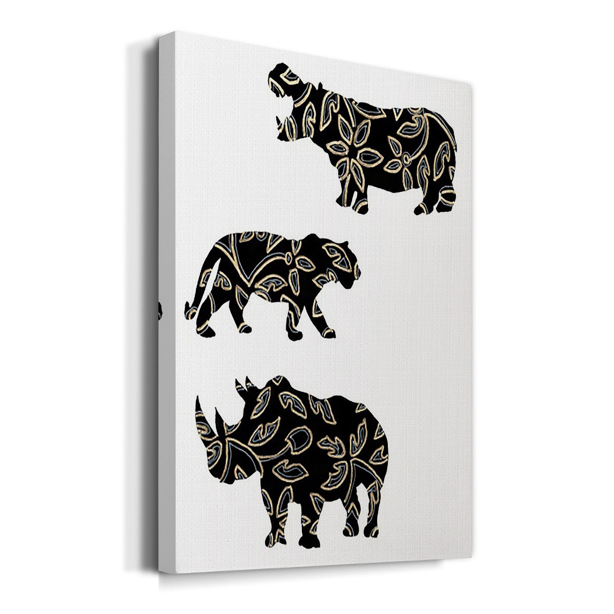 Ornamental Safari Animals II - Canvas Art Print