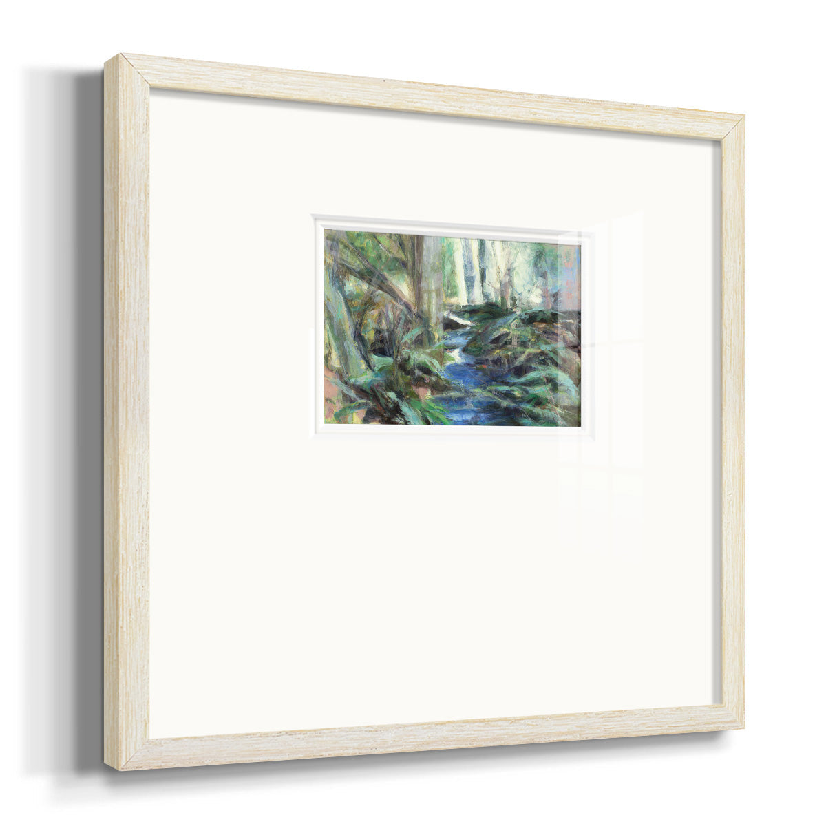 Rambling Blues Premium Framed Print Double Matboard