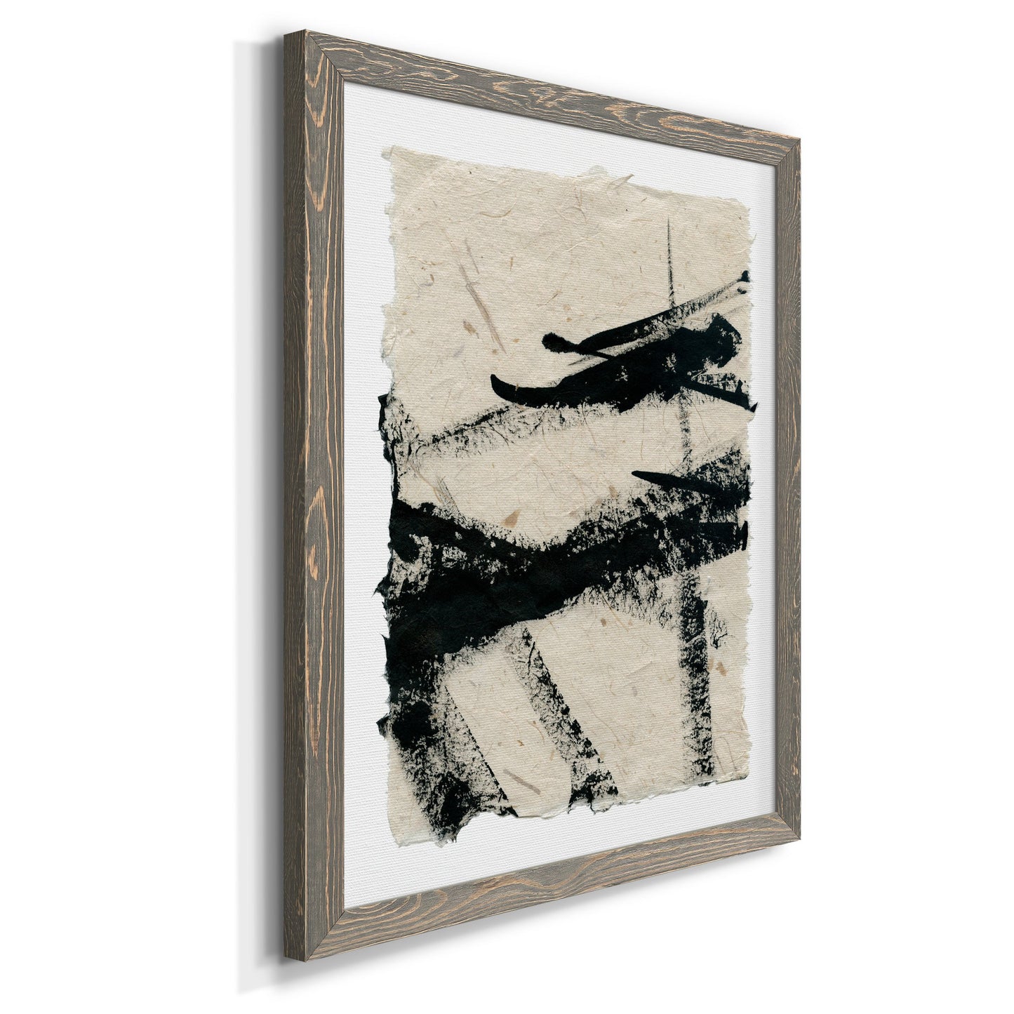 Lines Crossed II - Premium Canvas Framed in Barnwood - Ready to Hang