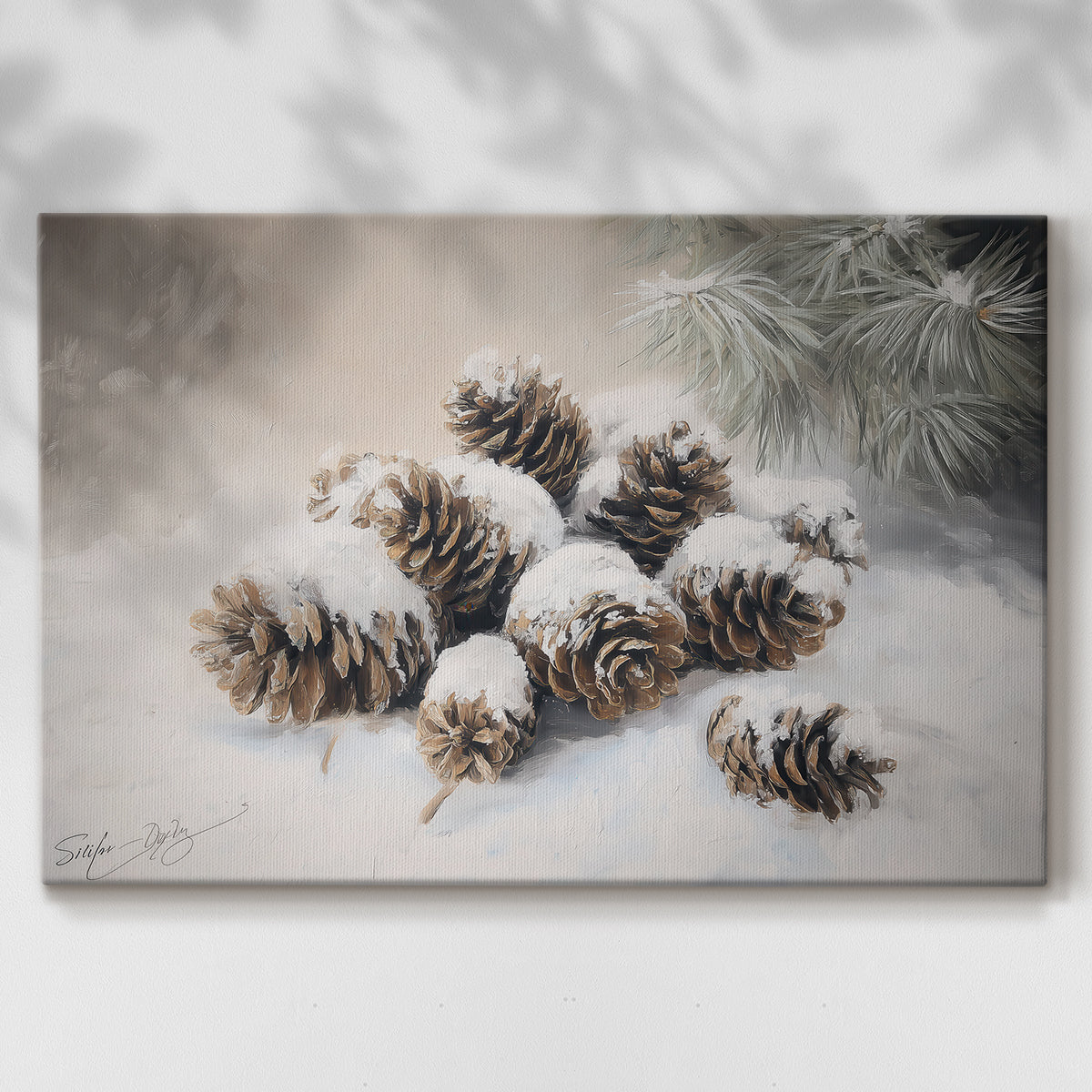 Silver Serenade of Eve - Canvas Art Print