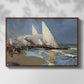 The Beach at Valencia, 1908 - Floater Framed Canvas Print