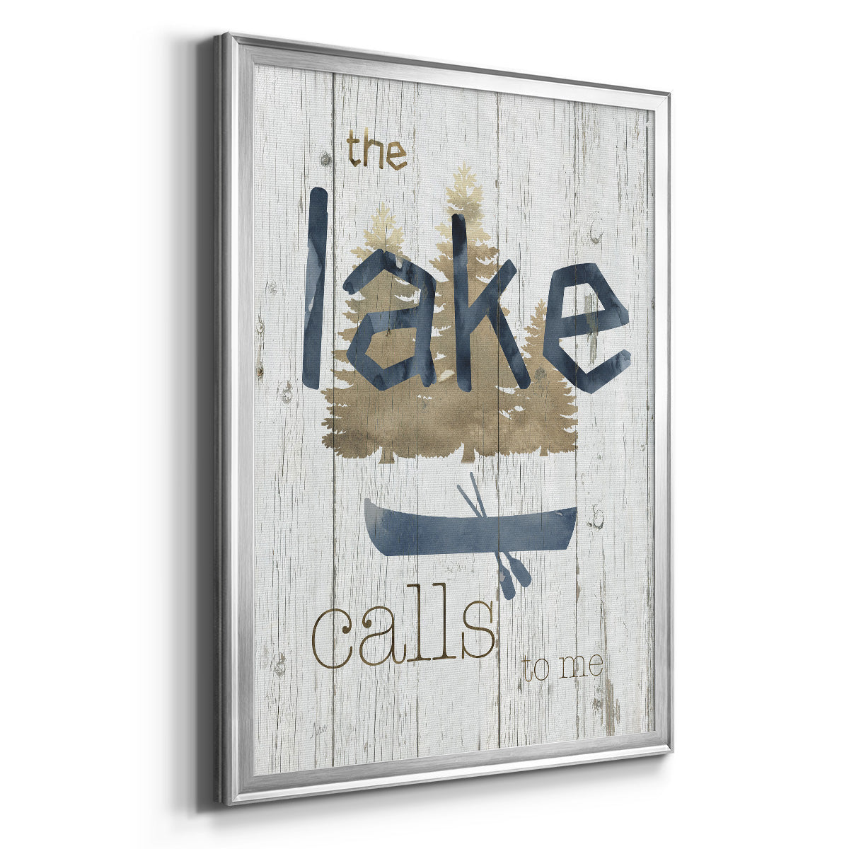 Lake Calls Me - Modern Framed Canvas Print