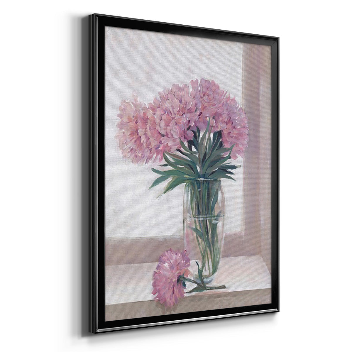 Windowsill Floral I - Modern Framed Canvas Print