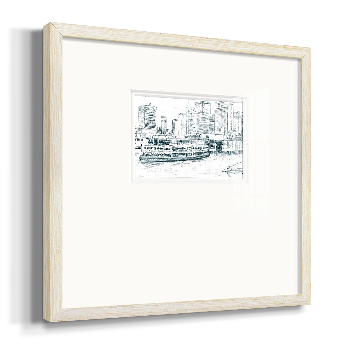 Ferryboats IV - Double Matboard Framed Print