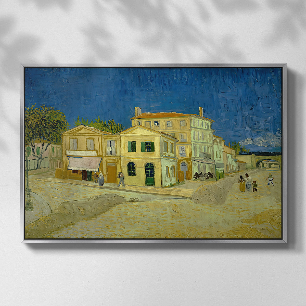 The Yellow House (The Street), 1888 - Floater Framed Canvas Print