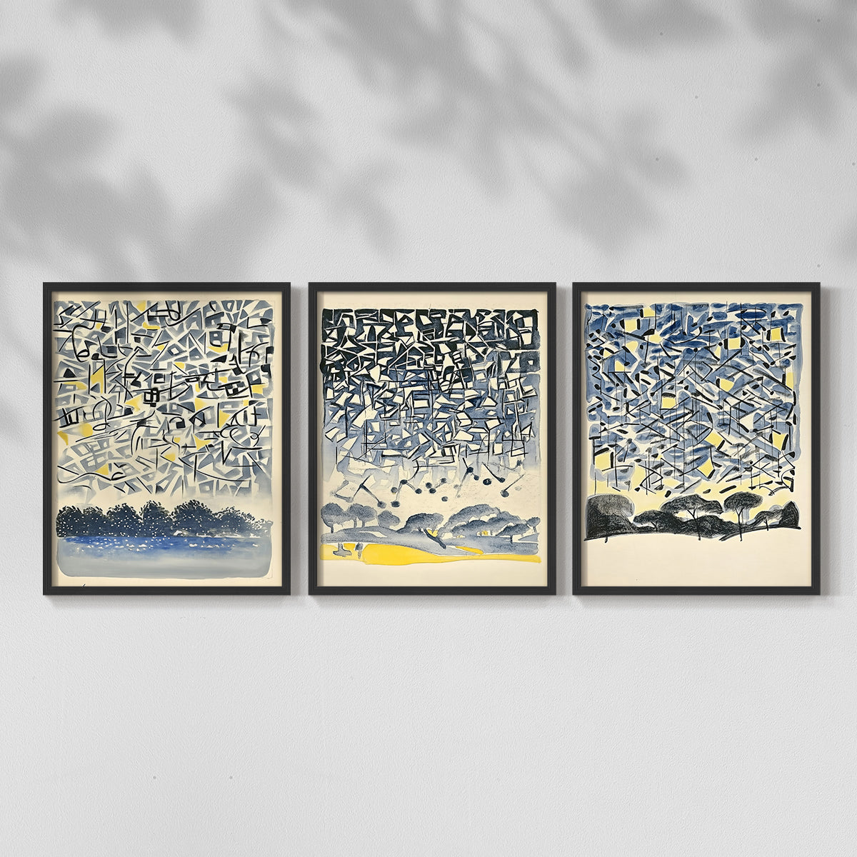 Abstract Series CXCII - Restickable Framed Art Set