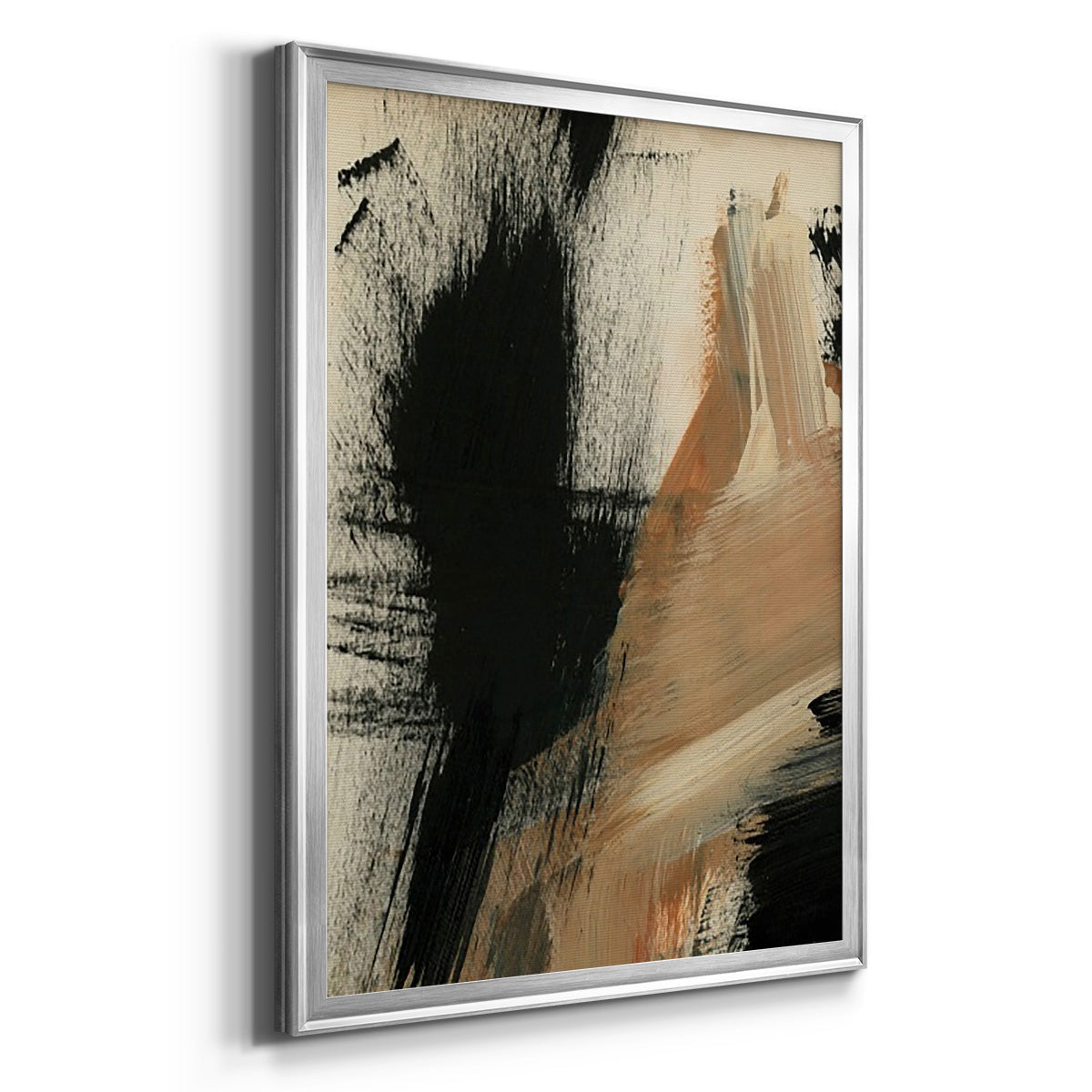 Baked Paintstrokes I - Modern Framed Canvas Print