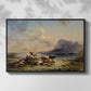 Shepherds and Cattle on Lake Attersee, 1852 - Floater Framed Canvas Print