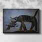 Cat Catching a Bird, 1939 - Floater Framed Canvas Print