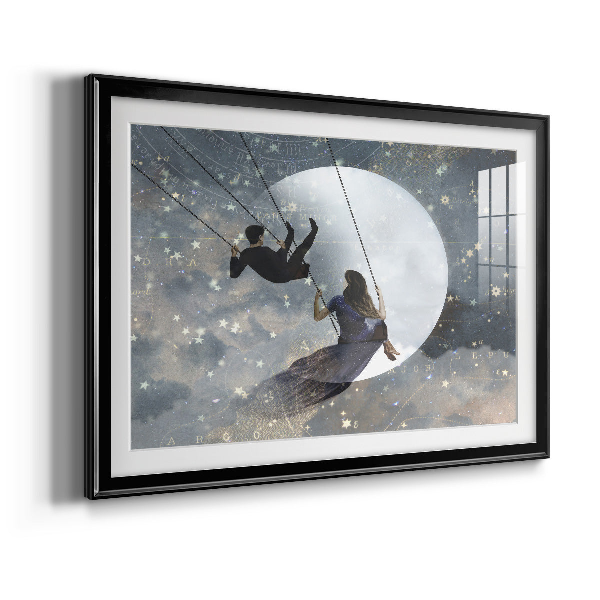 Celestial Love II - Modern Framed Art Print