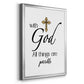 All Things Possible Gold - Modern Framed Canvas Print