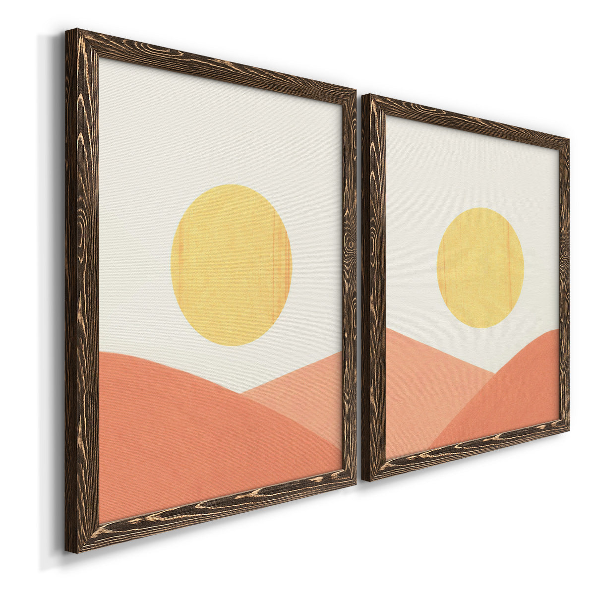 Simple Boho Sun I - Premium Framed Canvas 2 Piece Set - Ready to Hang