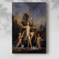 Canvas art print of a mythological composition with water and flowing forms with a soft shadow on a white background.