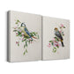 Spring Song Blue Bird Premium Gallery Wrapped Canvas - Ready to Hang - Set of 2 - 8 x 12 Each