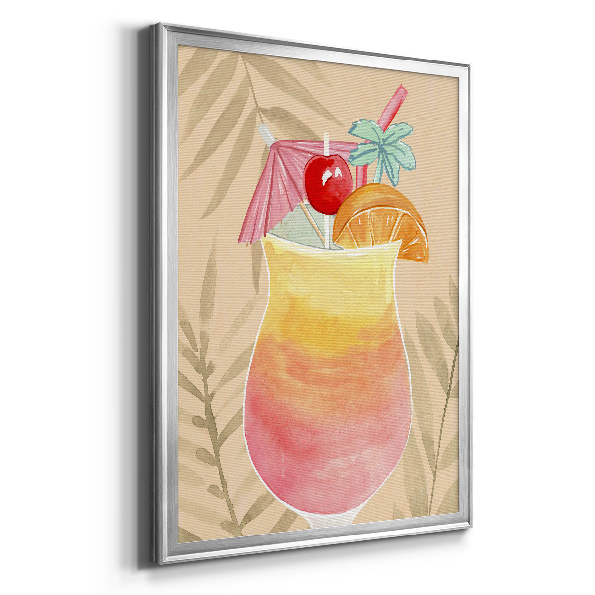 Tropical Cocktail IV - Modern Framed Canvas Print