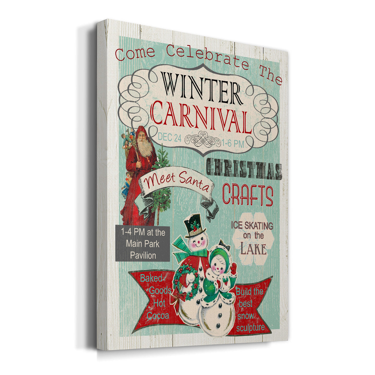 Bright Christmas Carnival Premium Gallery Wrapped Canvas - Ready to Hang