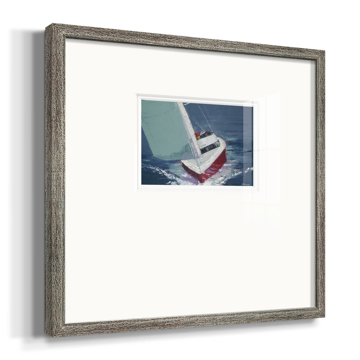 Day Sailing Premium Framed Print Double Matboard