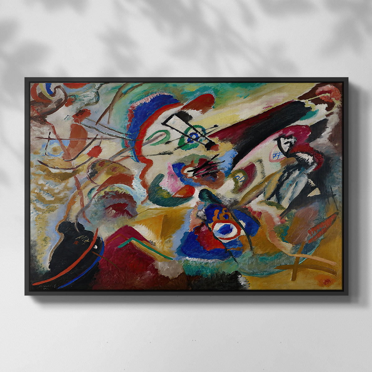 Fragment 2 for Composition VII, 1913 - Floater Framed Canvas Print