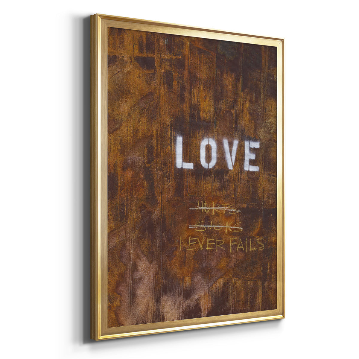 Love Never Fails I - Modern Framed Canvas Print
