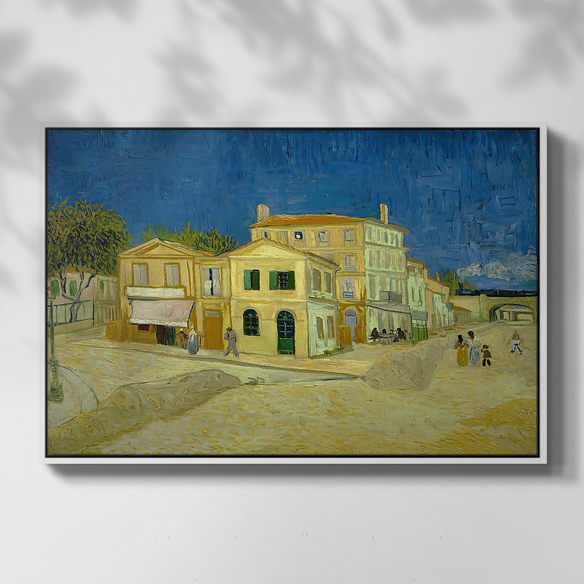 The Yellow House (The Street), 1888 - Floater Framed Canvas Print