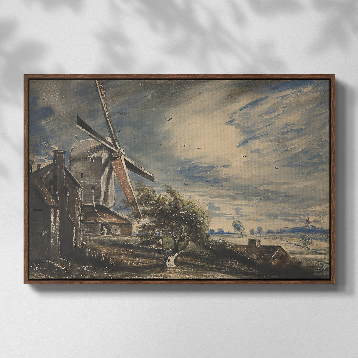 A Mill Near Colchester, c. 1833 - Floater Framed Canvas Print