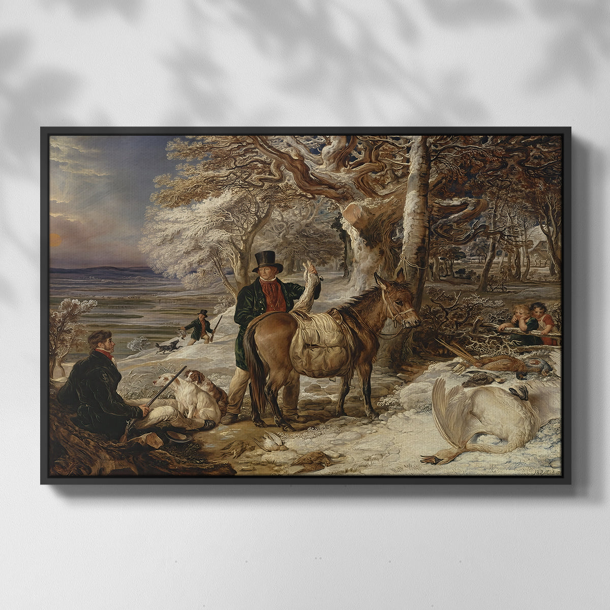 The Day's Sport, 1826 - Floater Framed Canvas Print