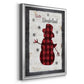 Checkered Snowman II - Modern Framed Canvas Print