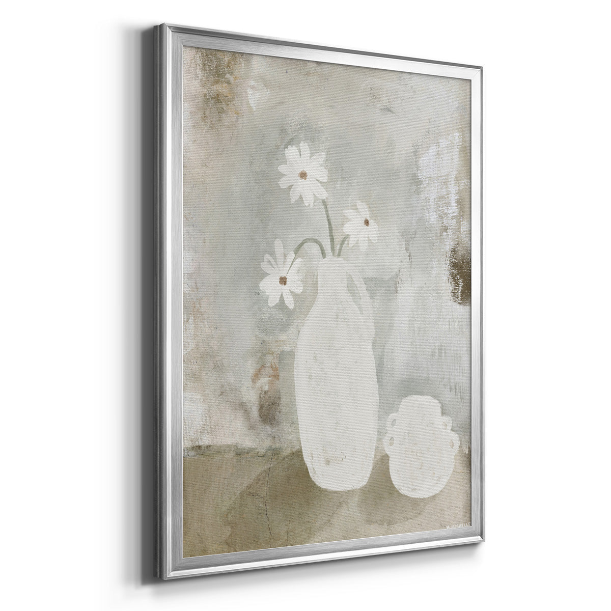 Sunday Blooms - Modern Framed Canvas Print