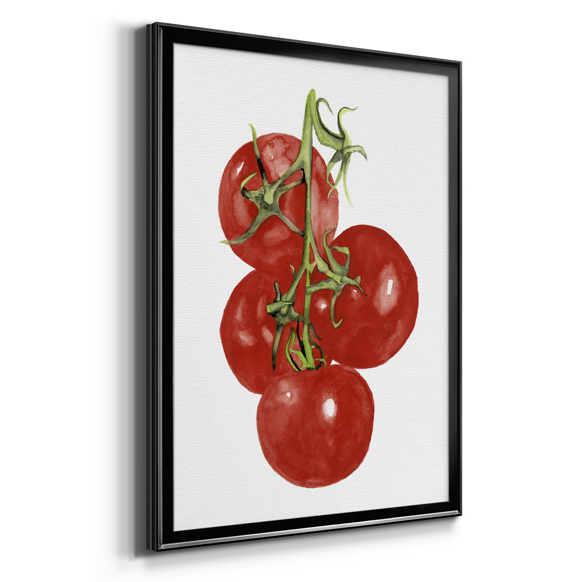 Watercolor Veggie IV - Modern Framed Canvas Print