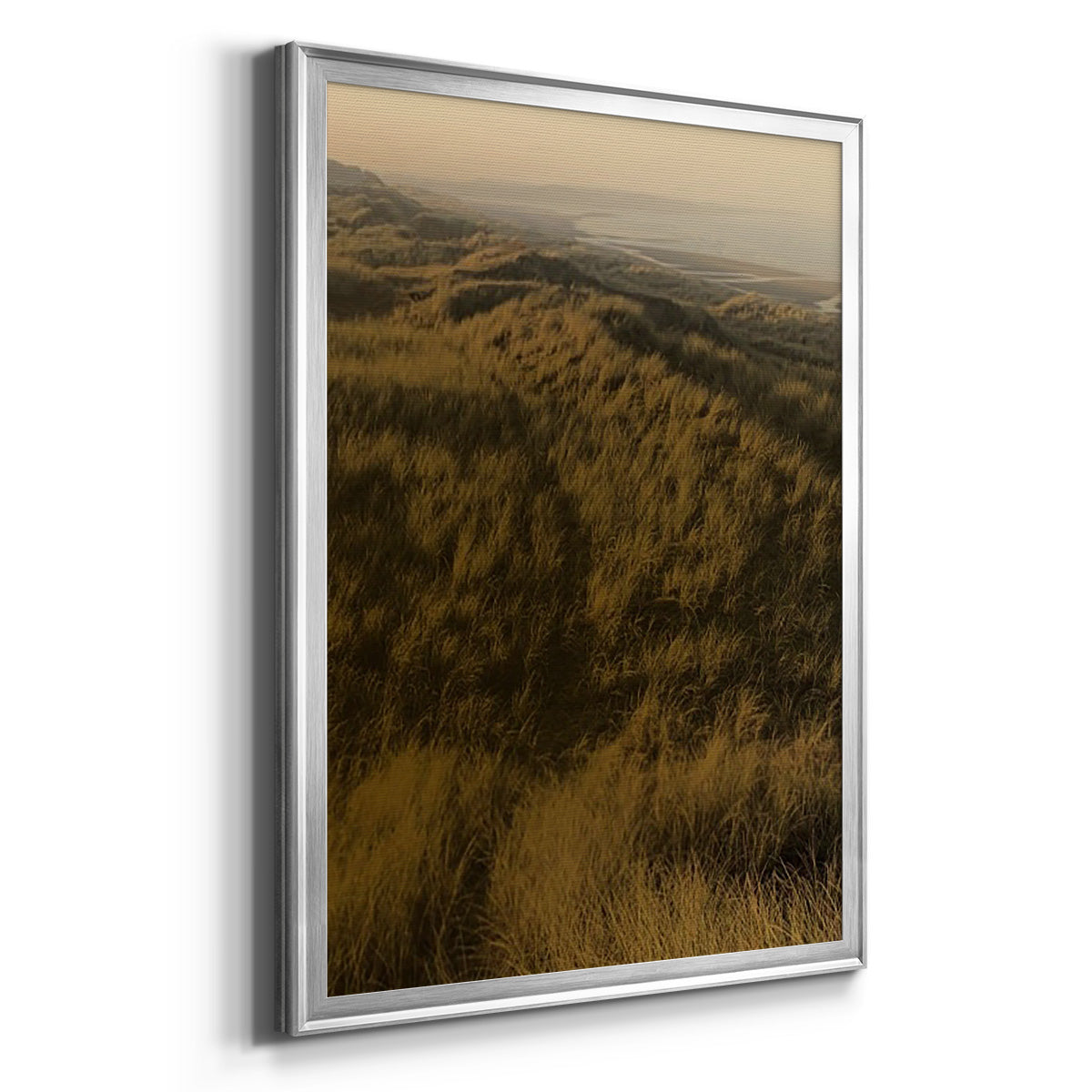 Golden Fog II - Modern Framed Canvas Print