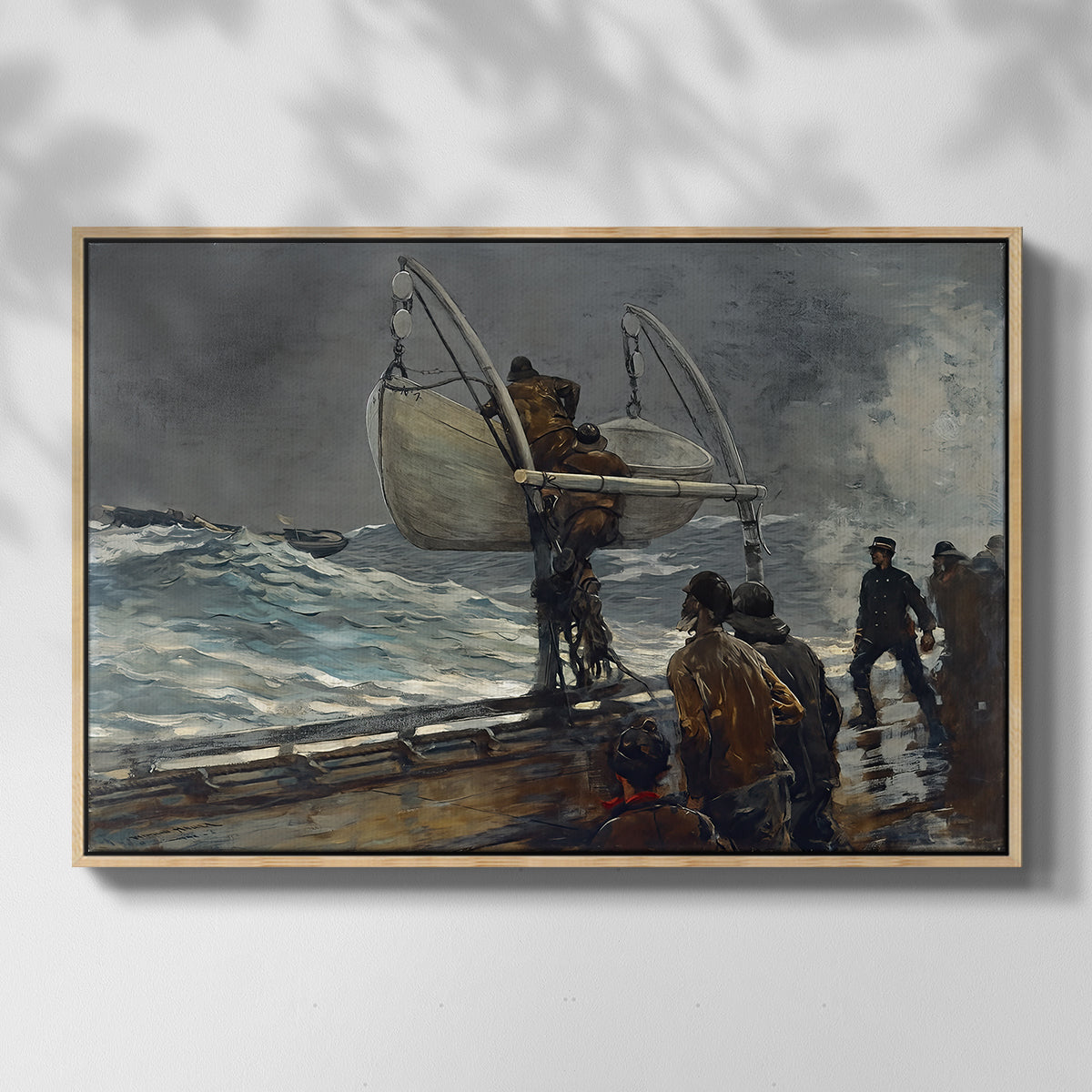 The Signal of Distress, c. 1896 - Floater Framed Canvas Print