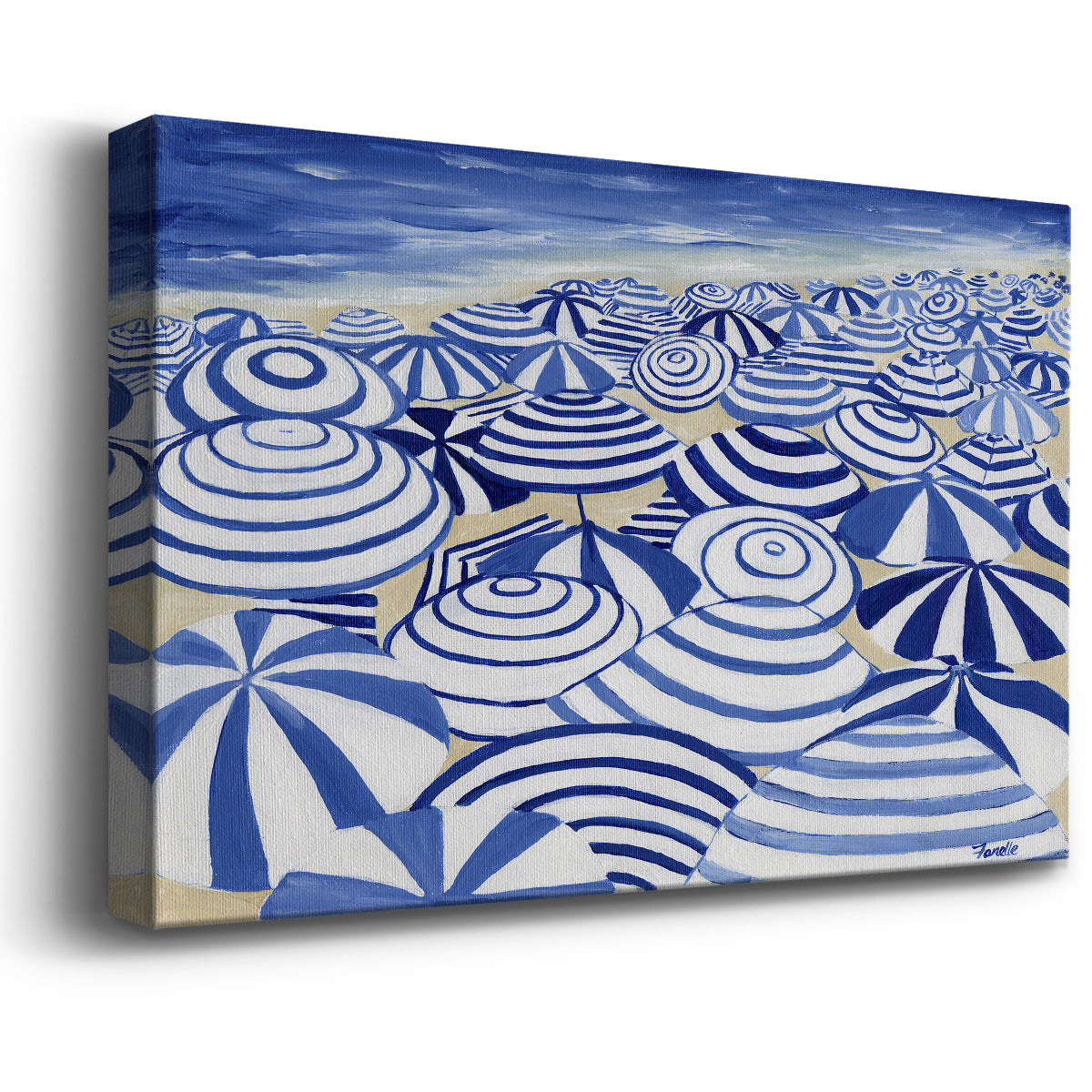 Candy Bowl Prussian Blue - Canvas Art Print