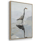 Heron - Framed Premium Gallery Wrapped Canvas L Frame - Ready to Hang