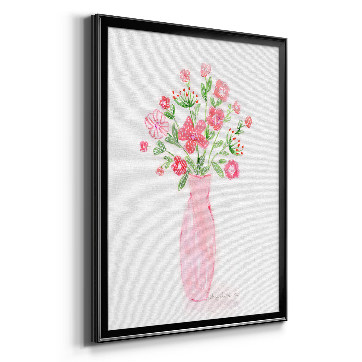 Boho Pinwheel Bouquet I - Modern Framed Canvas Print