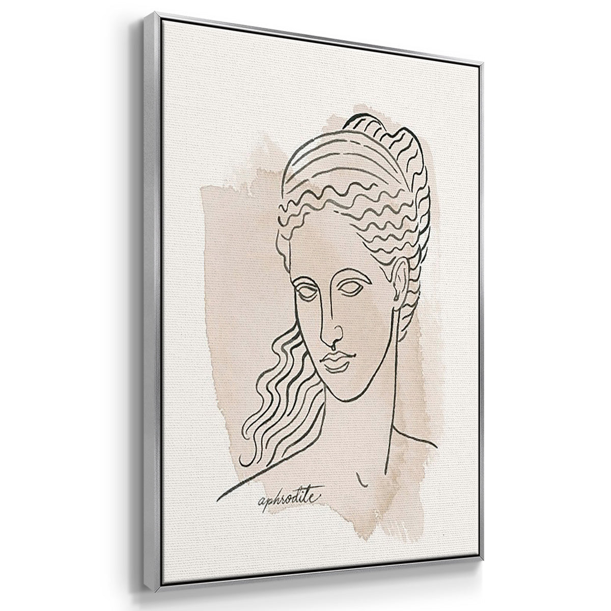 Greek Busts IV - Framed Premium Gallery Wrapped Canvas L Frame 3 Piece Set - Ready to Hang