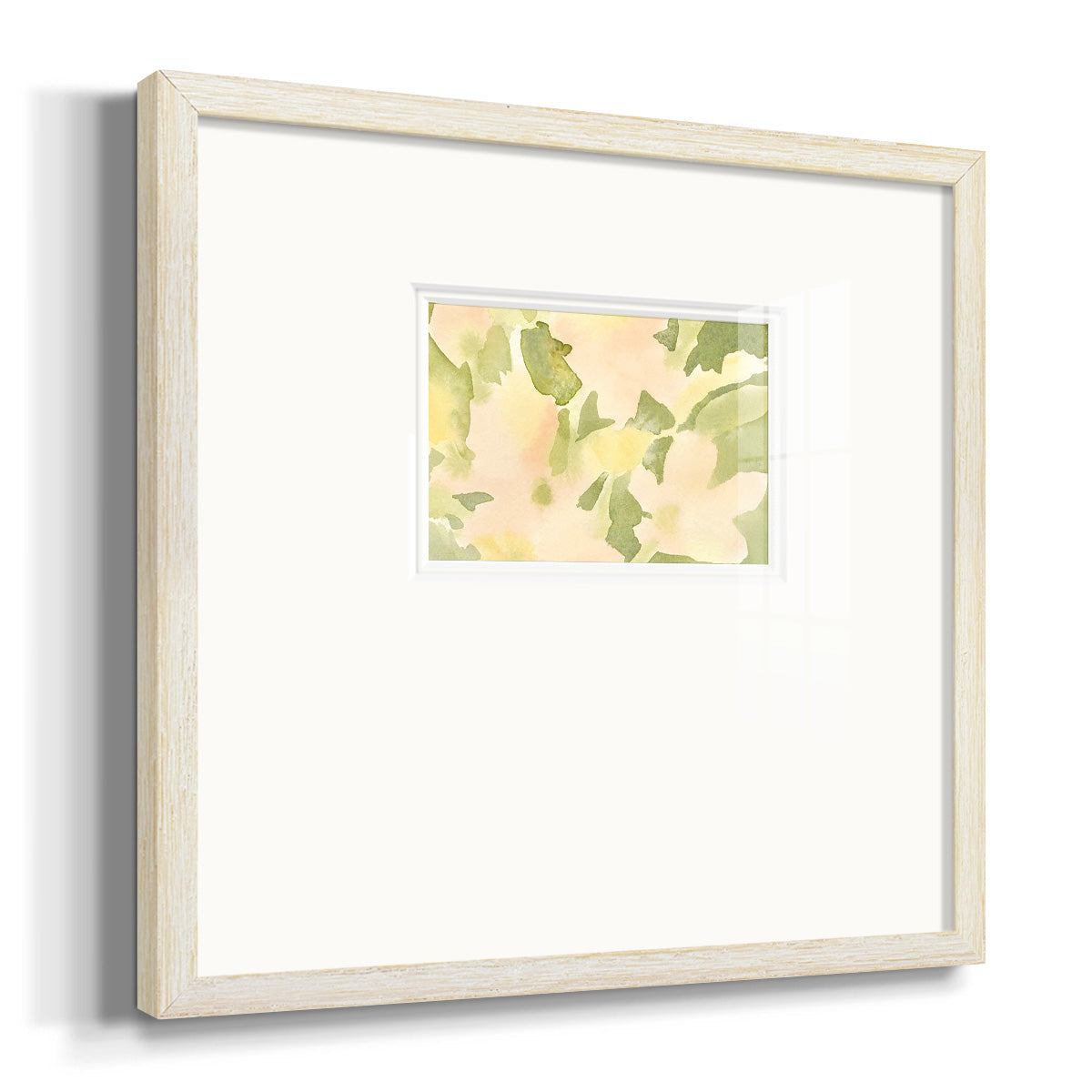 Verdant Floral Abstract I Premium Framed Print Double Matboard