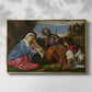 The Holy Family with a Shepherd, c. 1510 - Floater Framed Canvas Print