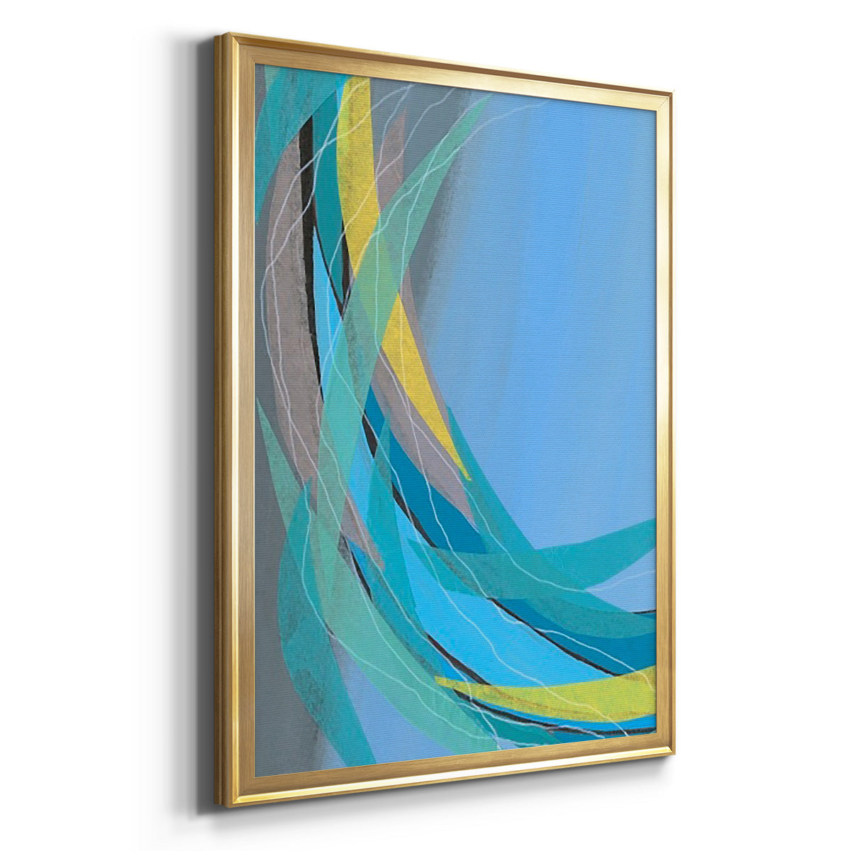 Circulating Flow I - Modern Framed Canvas Print