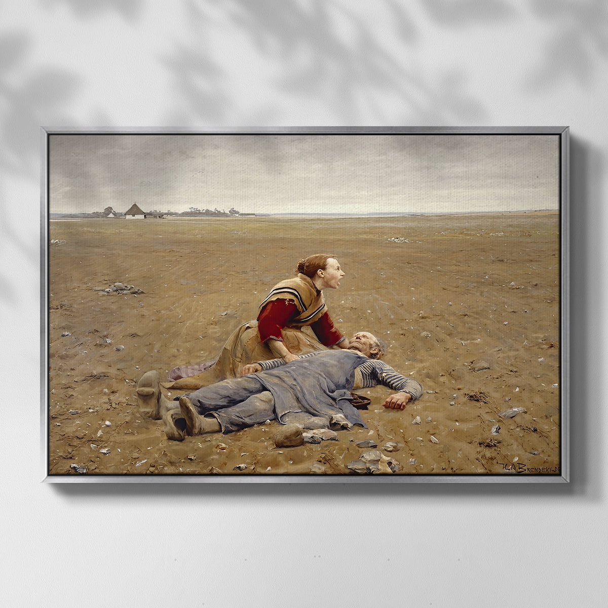 Worn Out (Udslidt), 1889 - Floater Framed Canvas Print