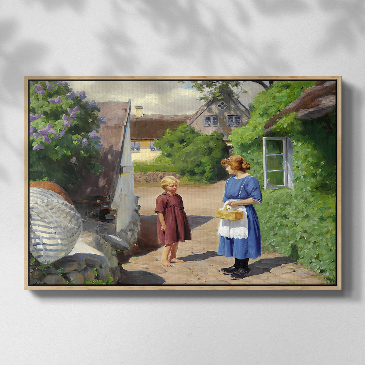 Summer Day in Jyllinge, 1922 - Floater Framed Canvas Print