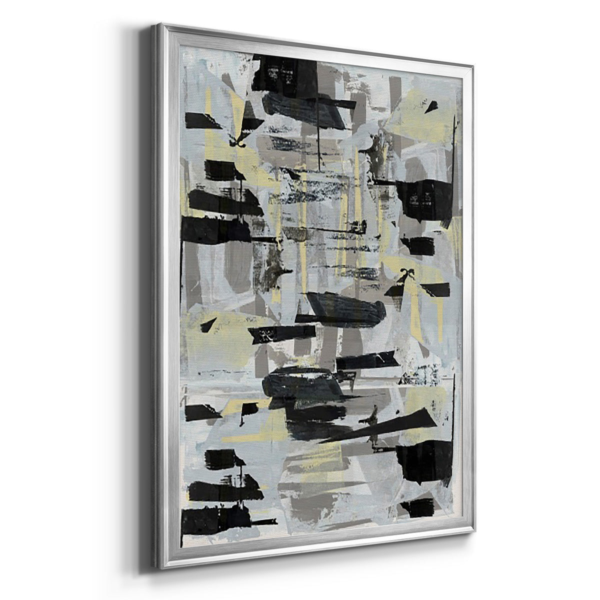 Tiles & Texture Abstract Angles III - Modern Framed Canvas Print