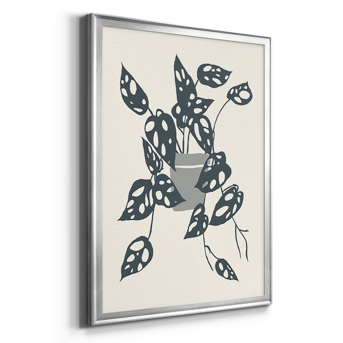 Growing Leaves IV - Modern Framed Canvas Print