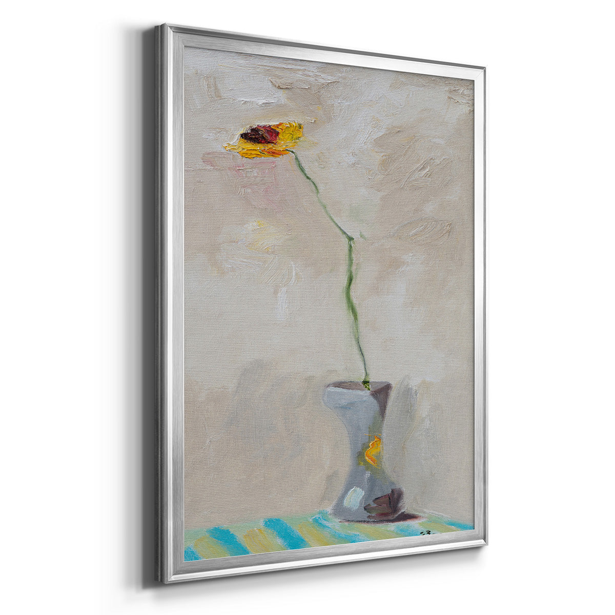 Single & Ready to Mingle - Modern Framed Canvas Print