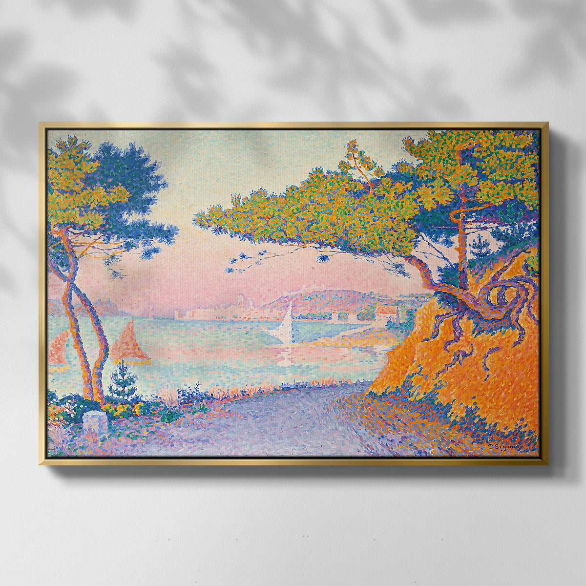 Golfe Juan, 1896 - Floater Framed Canvas Print