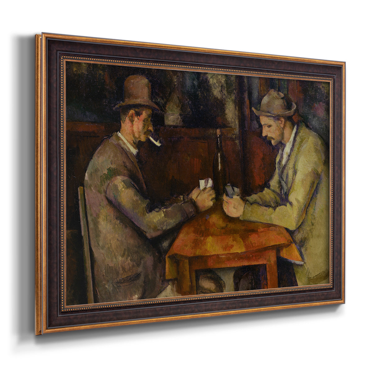 The Card Players - Ornate Framed Canvas Print