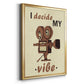 Movie Time III - Modern Framed Canvas Print