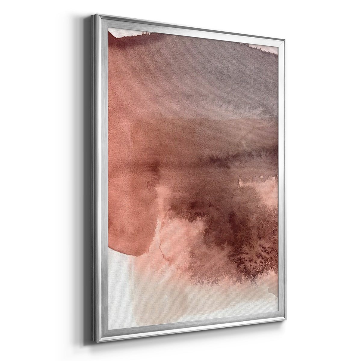 Red Ochre Abstract II - Modern Framed Canvas Print