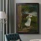 Narrative religious genre scene by Winslow Homer in an ornate black frame with gilded inner detail displayed in a neutral interior setting.