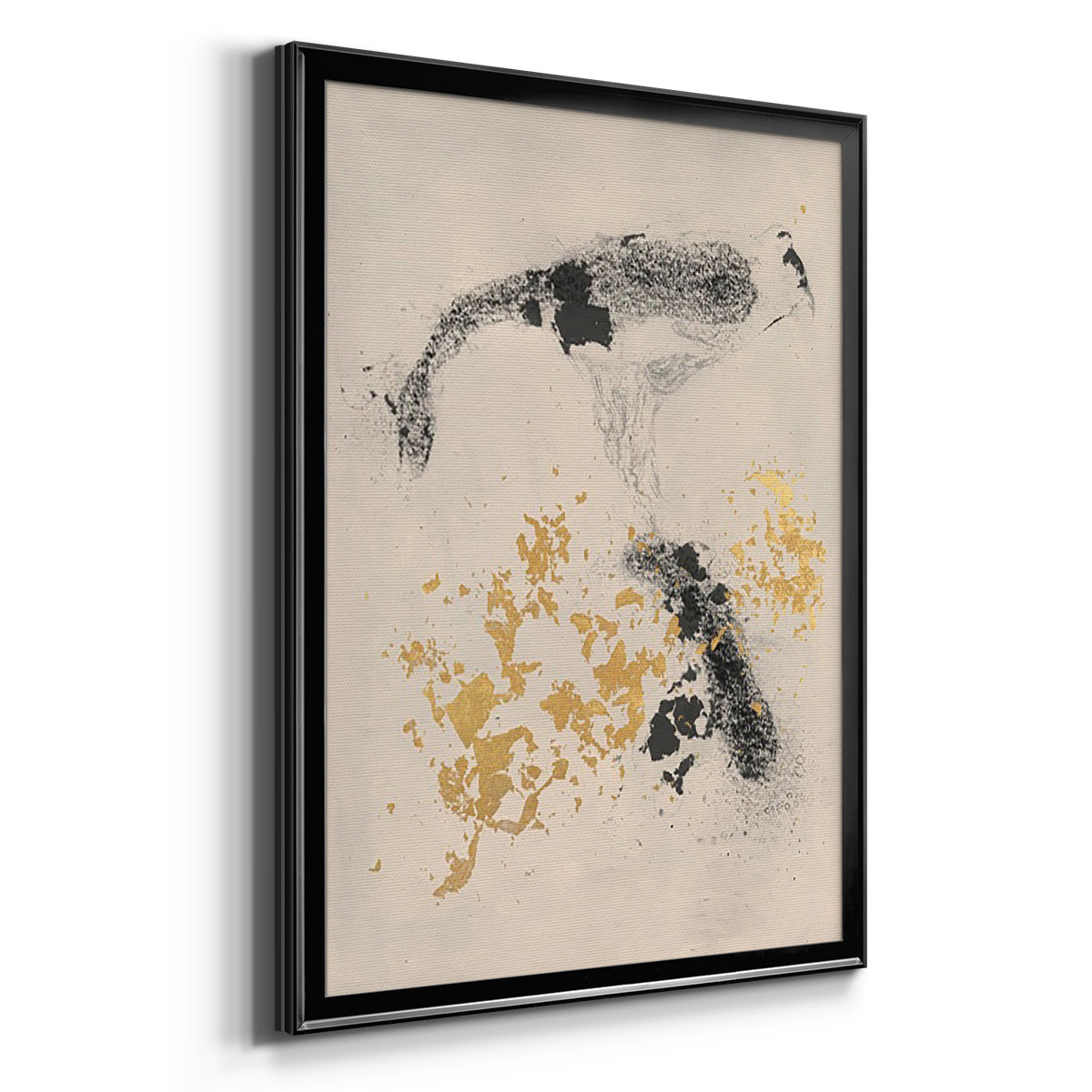 Charcoal Remnants I - Modern Framed Canvas Print